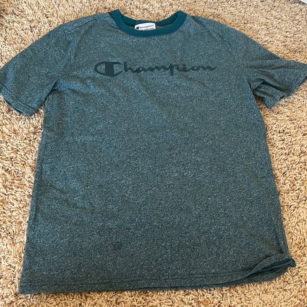 Champion green blue tee M